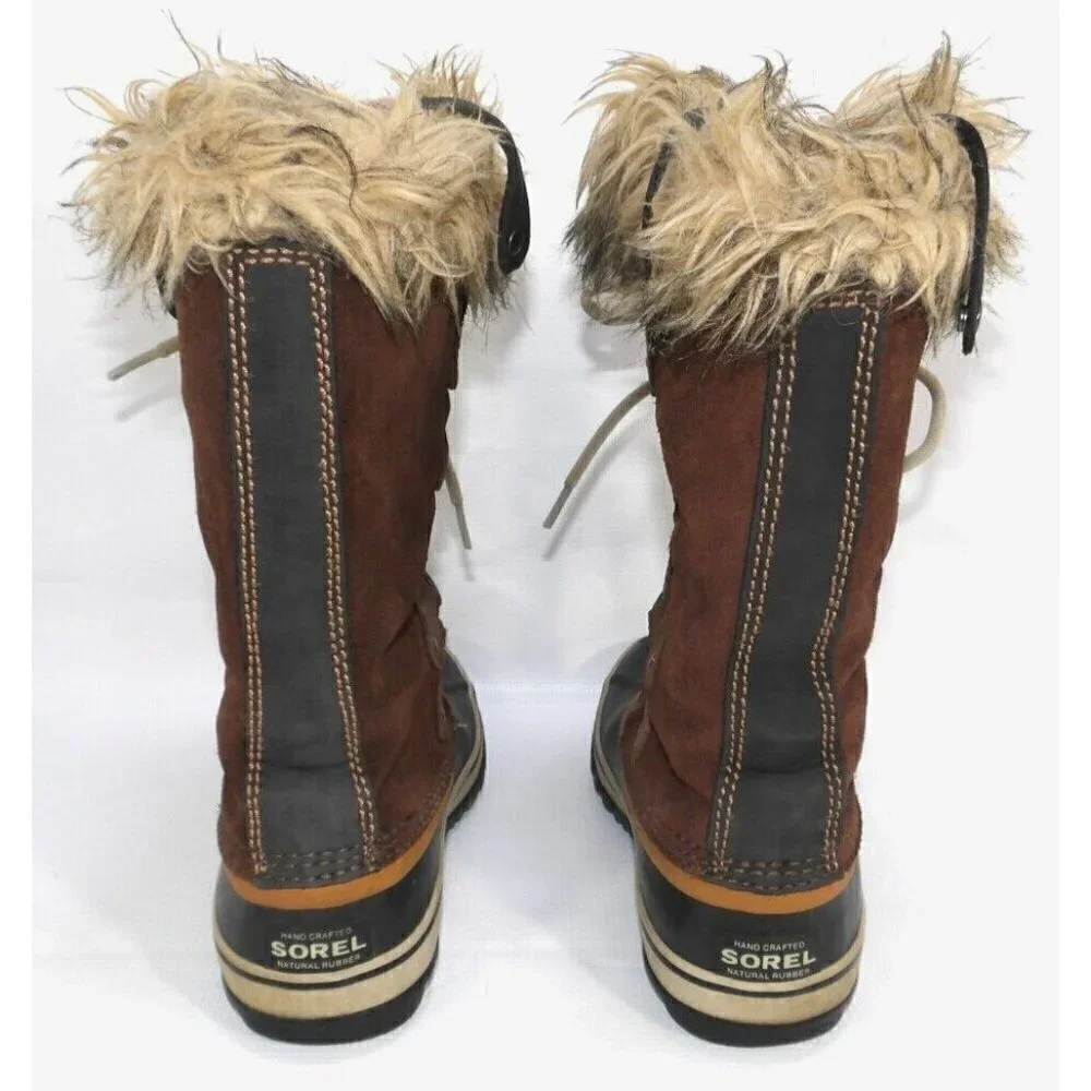 SOREL brown suede leather & rubber waterproof insulated winter boots women's 6